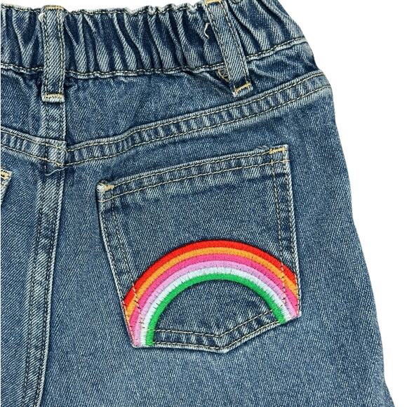 COTTON ON KIDS Rainbow Denim Shorts Size 4 - Picture 5 of 5